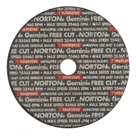 Norton Co SMALL CUT-OFF BLADES, Type 1 - Metal - Gemini Aluminum Oxide, Size: 3 x 1/16 x 3/8, Max RPM: 25465 662435-10647